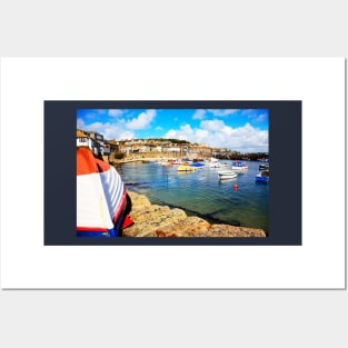 Mousehole Harbor, Cornwall, UK Posters and Art